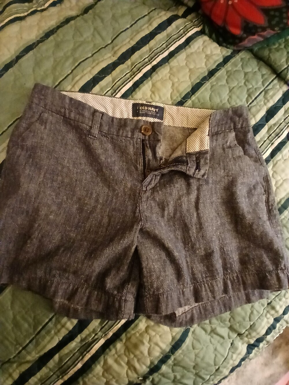 Old Navy Heathered Blue Women's Casual Shorts